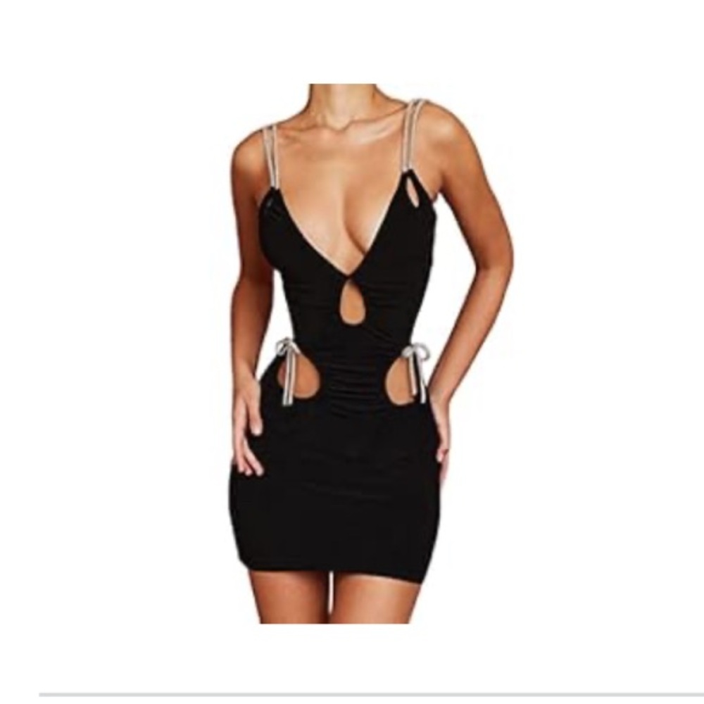 NWT Black Cutout Mini Dress